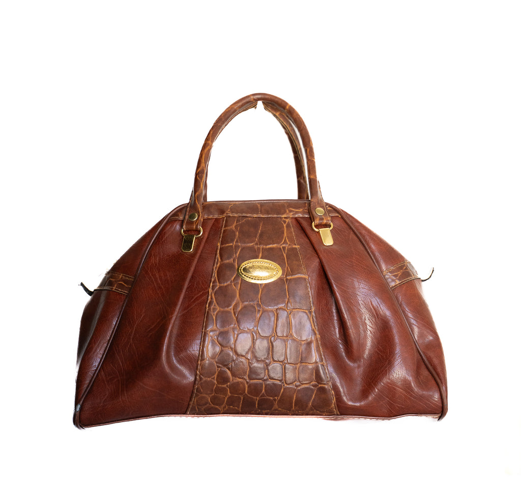 Vintage Shoulder Bag Dark Brown / Gold