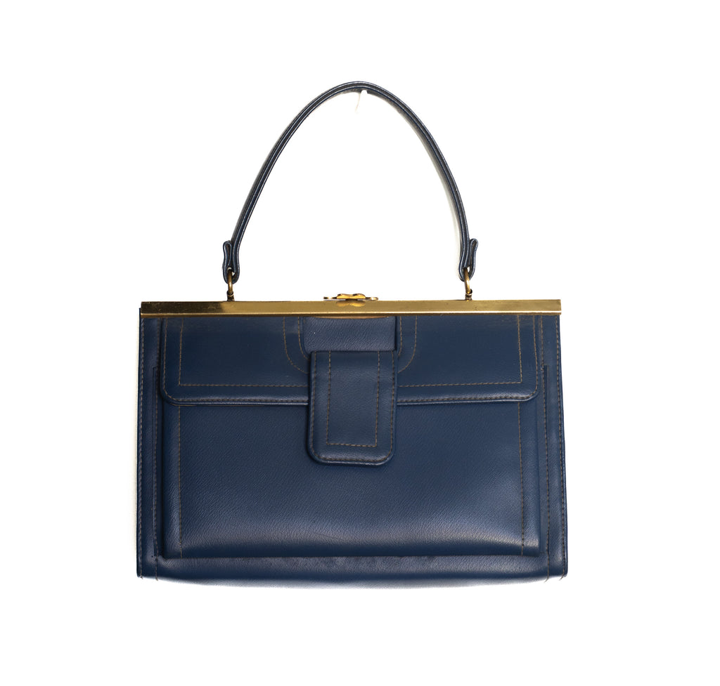 Vintage Purse Dark Blue / Gold