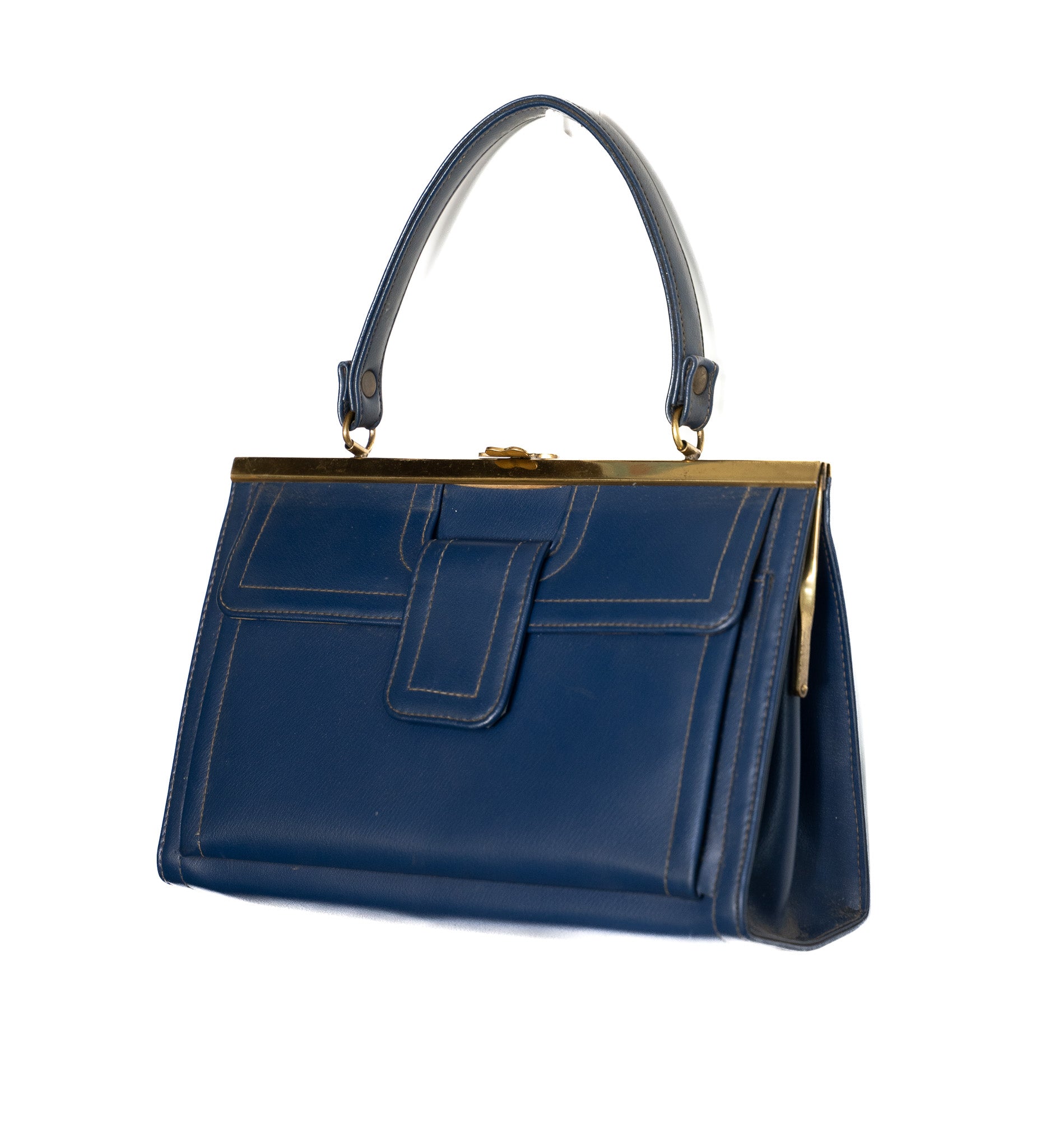 Vintage Purse Dark Blue / Gold