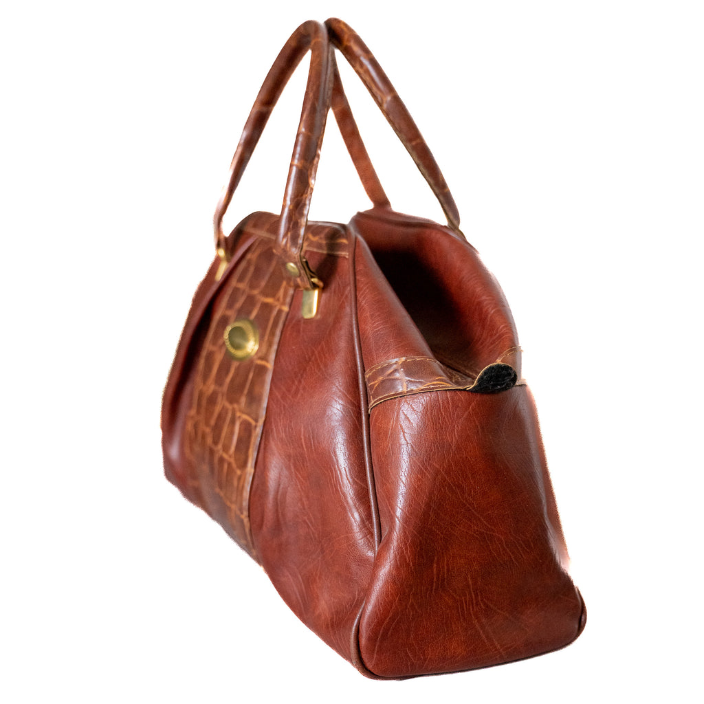 Vintage Shoulder Bag Dark Brown / Gold