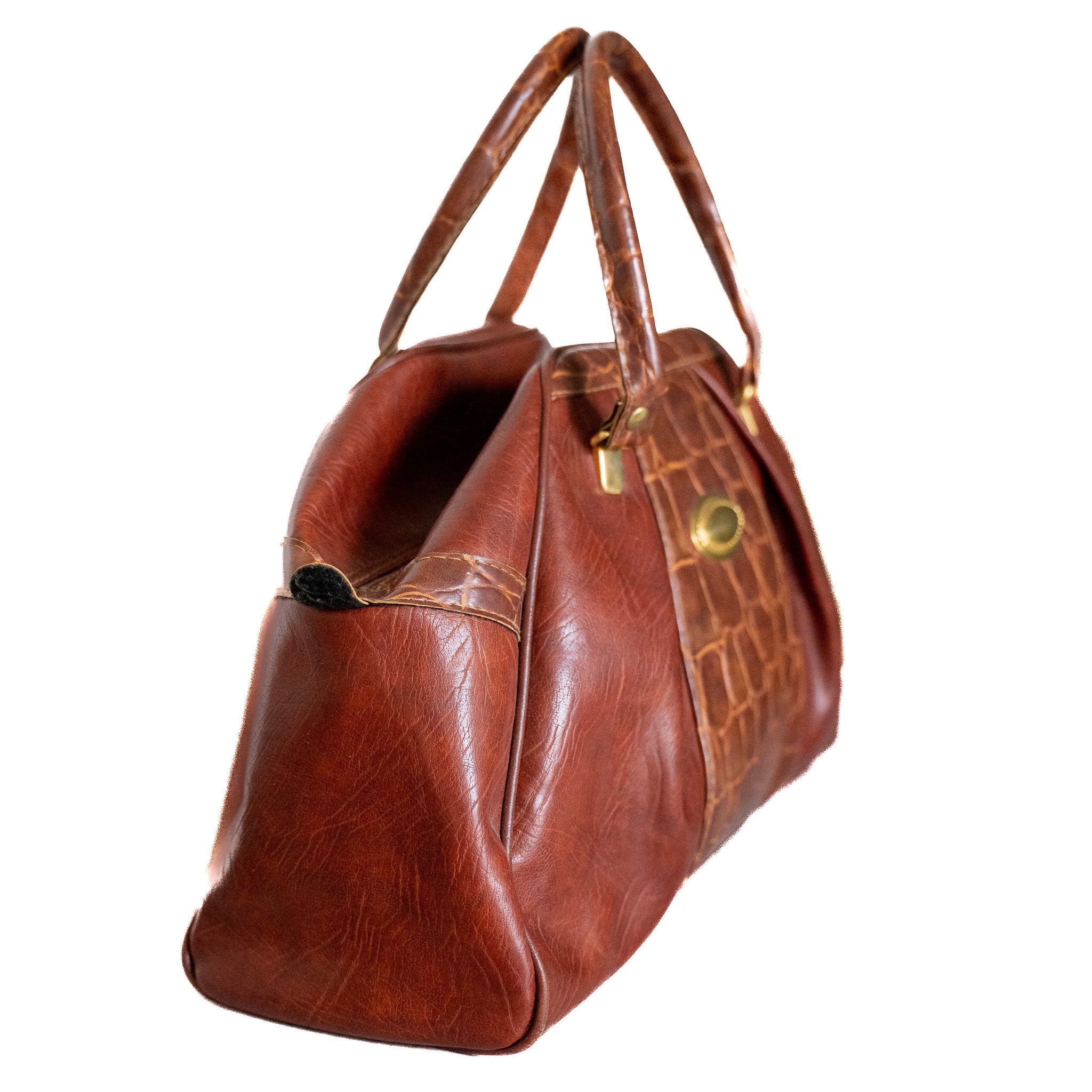 Vintage Shoulder Bag Dark Brown / Gold