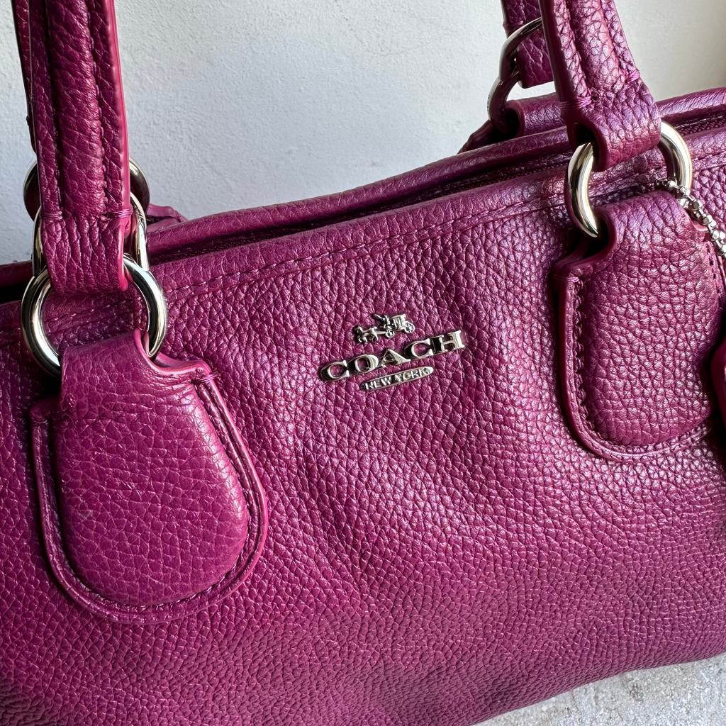 Vintage Coach Handtasche Plum